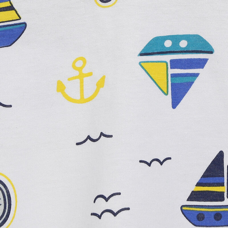 Boys White Short Sleeve Knitted T-Shirt image number null